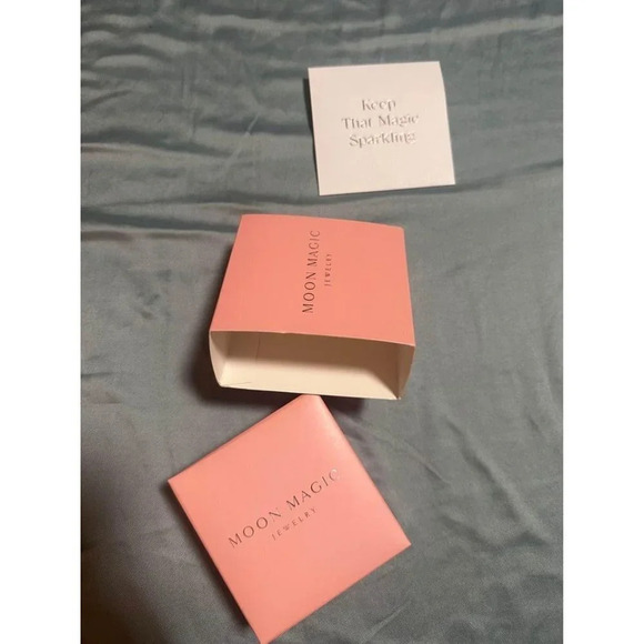 Moon Magic  Moonstone Necklace - Lucky Letter Y  in Rose Gold - Picture 8 of 10